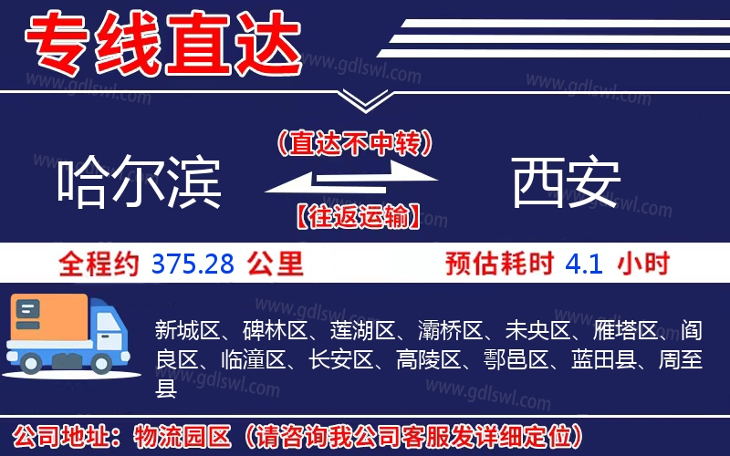 哈爾濱到西安物流公司 哈爾濱到西安物流公司