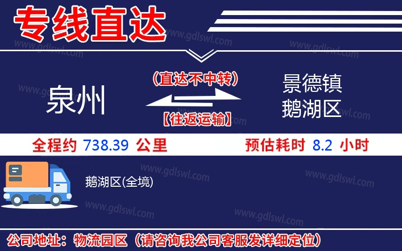 泉州到景德鎮(zhèn)鵝湖區(qū)物流公司 泉州到景德鎮(zhèn)鵝湖區(qū)物流公司